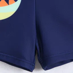 Babyhug Swimming Trunks With Dino Print & Applique - Navy Blue image 3