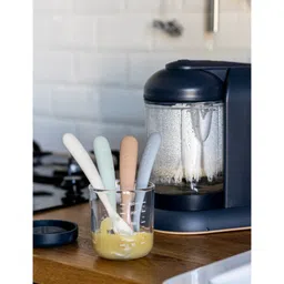 Beaba Set of 4 1st Stage Silicone Spoons Natural image 4