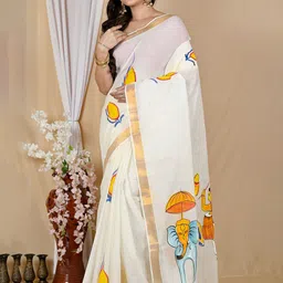 PuJoy Pure Cotton Taant Saree-picture-13