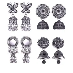 Sangria Alloy Silver-Plated Earrings-picture-26