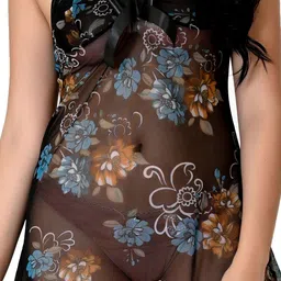 chia fashions Net Floral Printed Baby Doll image 2