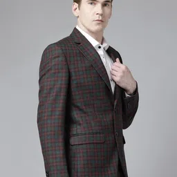 Park Avenue Checked Single-Breasted Formal Blazer image 2