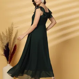 T TRYON ULTIMATE Georgette Fit & Flare Maxi Dress image 3