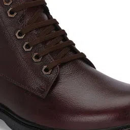 Mactree Men Leather Regular Boots image 4
