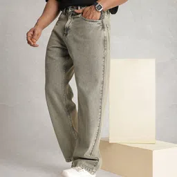WROGN Men Heavy Fade Pure Cotton Jeans-picture-24