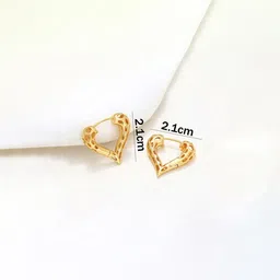 Designs & You Heart Shaped Half Hoop Earrings image 2