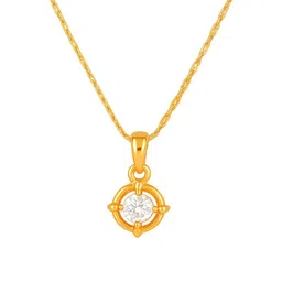GARNISHA Gold-Plated Stainless Steel Cubic Zirconia Pendants with Chains-image-52
