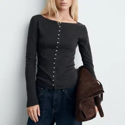 MANGO Boat Neck Knitted Cardigan Sweater-picture-32
