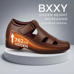 Bxxy Men Shoe-Style Roman 7.62 Cm Elevator Height Increasing Formal Sandals image 3