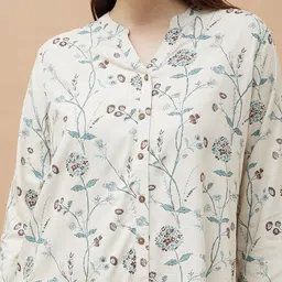 Melange by Lifestyle Shirt Collar Printed Tunic image 5