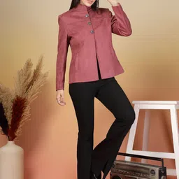 Juelle Women Mock Neck Single-Breasted Short Overcoat image 4