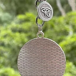 BLUE BEADS Pack Of 2 Blue and Silver Color Round Evil Eye Keychain image 4