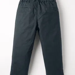 Ruff Cotton Woven Full Length Solid Colour Trouser - Navy Blue image 3