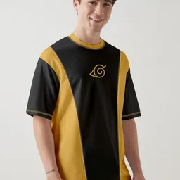 Crazymonk Oversized Naruto Evolution Graphic Printed Cotton T-Shirt image 2