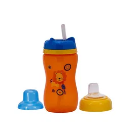 Adore Kids Orange 2 in 1 Spout n Straw Sipper with Hood - 270ml-picture-15