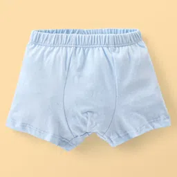 Babyhug 100% Cotton Trunk Striped & Palms Printed Pack of 3 - Green & Blue image 4