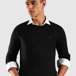 Tommy Hilfiger Europe Men Solid Slim Fit Cotton Sweater image 4