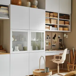 ikea bestå Storage combination w glass doors, white Lappviken/Sindvik white clear glass, 120x42x193 cm image 5