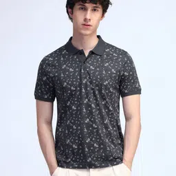 Flying Machine Men Floral Printed Polo Collar Cotton T-shirt-picture-20