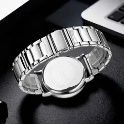 GIORDANO Men Skeleton Dial & Stainless Steel Bracelet Style Straps Analogue Watch GZ-50182-22 image 2