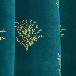 GEET CREATIONS Teal Floral Long Door Curtain image 4