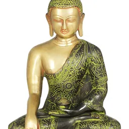 Exotic India Black Buddha Idol Showpiece image 1
