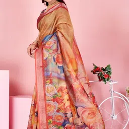 GULKEE FAB Floral Zari Saree image 2