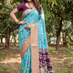 MAHARANI COUTURE Woven Design Ethnic Motifs Zari Kanjeevaram Saree image 3