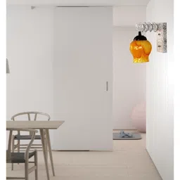 1ST TIME Yellow & Yellow Textured Wood Contemporary Abstract Shaped Shaped Wall Lamp image 3