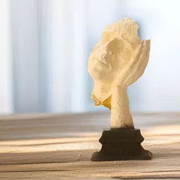 MISS PEACH Cream Abstract Figurine Matte Showpiece-picture-29