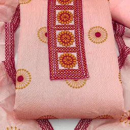 SHADOW & SAINING Embroidered Unstitched Dress Material image 4