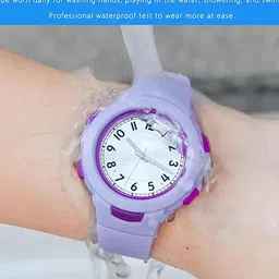 SWADESI STUFF Unisex Kids Dial & Bracelet Style Straps Analogue Watch MIN 02 PURPLE 9 image 3