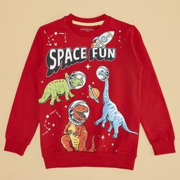Pantaloons Junior Boys Graphic Printed Long Sleeves Cotton Sweatshirt-picture-7