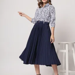 ZWERLON Floral Print A-Line Midi Dress image 4