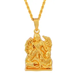 MEMOIR Men Gold-Plated Maa Kaali Durga Contemporary Pendant image 3