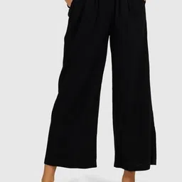 tripursundari fashion Tripursundari Women Solid Mid-Rise Relaxed Fit Trousers-picture-13