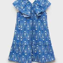 Mango Kids Girls Print Puff Sleeve A-Line Dress-picture-11