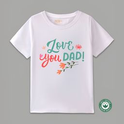 BLUSHES Kids Father's Day Theme Typography Printed Regular Fit Cotton T-shirt-picture-44