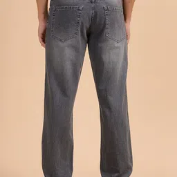 WROGN Men Comfort Relaxed Fit Mid-Rise Low Distress Light Fade Jeans image 5