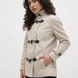 The Roadster Life Co. Notched Lapel Collar Regular Fit Overcoat image 4