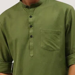 Rukandi tixtile Men Solid Daily Cotton Straight Kurta image 2