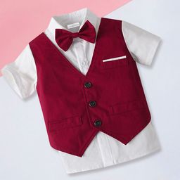 FOREVER FRIDAY Boys Spread Collar Pure Cotton Shirt With Shorts-picture-43