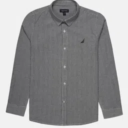 Nautica Kids Boys Checked Premium Regular Fit Casual Shirt-image-71