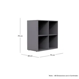 HEXA RED Grey Wooden Book Shelf image 4