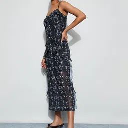 Ginger by Lifestyle Print Ruffled Midi Dress image 4