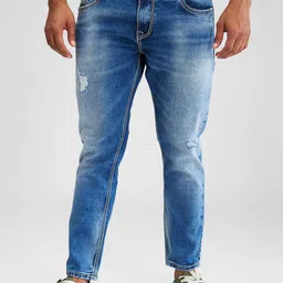 SPYKAR Men Slim Fit Heavy Fade Stretchable Jeans image 1