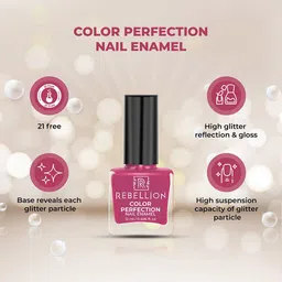 Rebellion Cosmetics Color Perfection Nail Enamel-12ml-Show Stopper RG 14 image 3