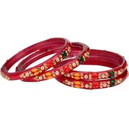 SOMIL Set Of 16 Stone Studded Bangle image 2