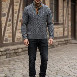 Mast & Harbour Men Cable Knit Pullover-picture-25