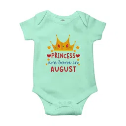 THE PRINT PLATTER Infants Born In August Printed Cotton Envelope Neck Bodysuit-picture-49